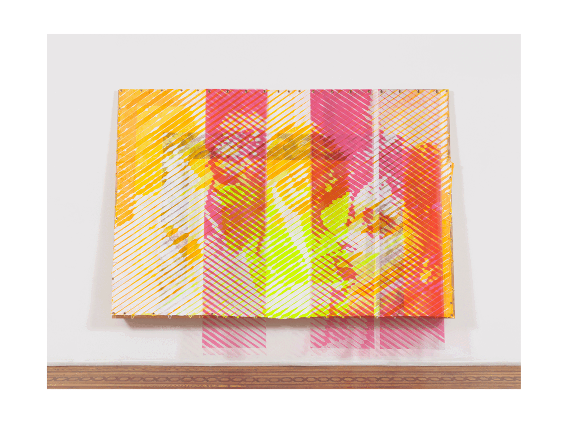 A .gif featuring a pink and orange animated word for Tomashi Jackson: Across the Universe